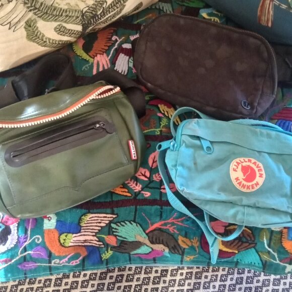 Fjallraven Lululemon Hunter - 3 small Crossbody bags green black gray turquoise - Picture 1 of 6